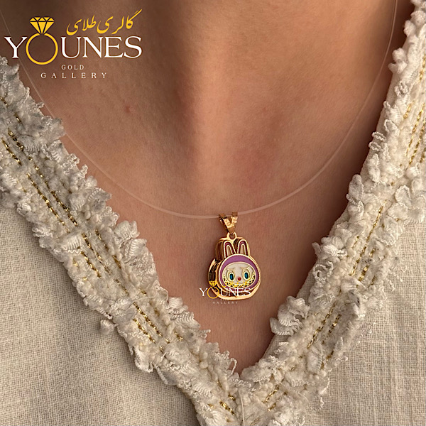 آویز سواروسکی لبوبو بنفش طلا